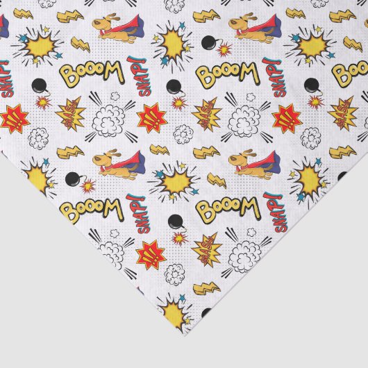 可愛いタイル張りスーパーヒーローのキッズパーティー 薄葉紙 (詳細)