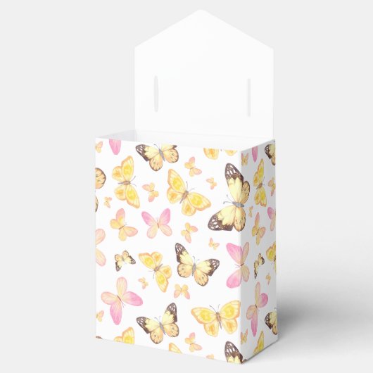可愛いタイル張りバタフライ愛好家パーティー フェイバーボックス (オープン)