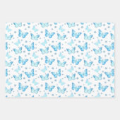 可愛いタイル張りバタフライ模様ラッピング紙シート ラッピングペーパーシート (正面3)