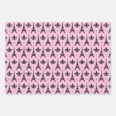 可愛いタイル張りパリ模様パーティー ラッピングペーパーシート (正面)