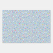 可愛いタイル張り模様パーティー ラッピングペーパーシート (正面2)