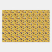 可愛いタイル張り蜂の模様パーティー ラッピングペーパーシート (正面)