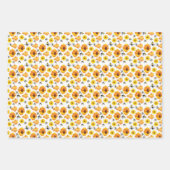 可愛いタイル張り蜂パターンパーティー包装紙シート ラッピングペーパーシート (正面3)