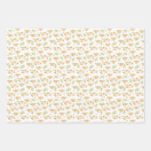 可愛いタイル張り蜂パターンパーティー包装紙シート ラッピングペーパーシート (正面2)