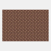 可愛いタイル模様のコーヒー豆 ラッピングペーパーシート (正面)