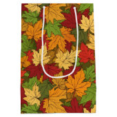 可愛いタイル模様の季節 ミディアムペーパーバッグ (裏面)