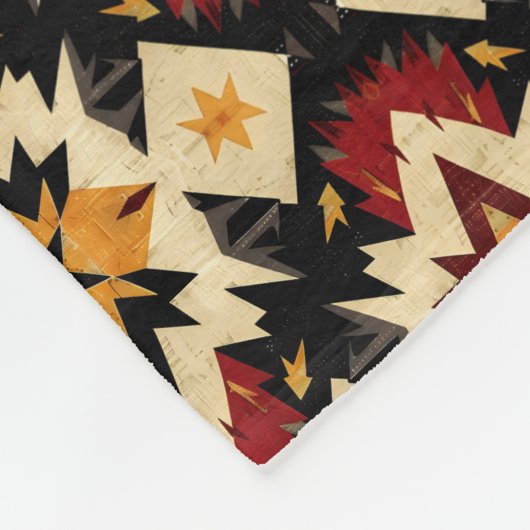 可愛いタイル状の南西パターン フリースブランケット (角)