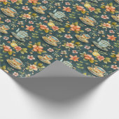 可愛いタイル茶パーティー包み紙 ラッピングペーパー (角)