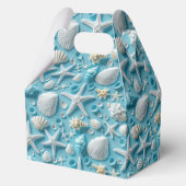 可愛いタイル貝殻パターンビーチパーティー フェイバーボックス (正面)