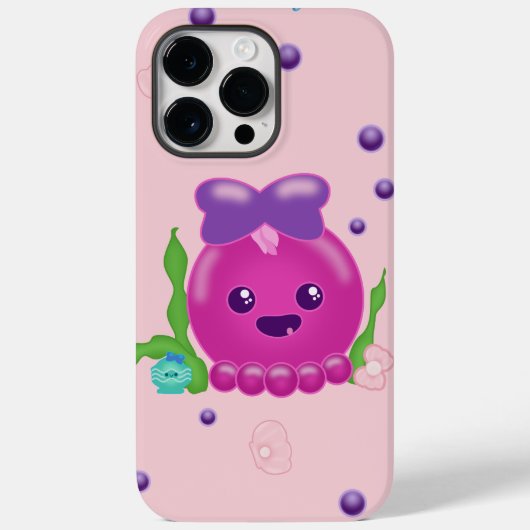 可愛いタコの赤ちゃん女の子 Case-Mate iPhoneケース (裏面)