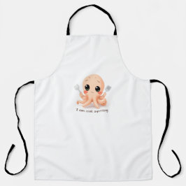 可愛いタコエプロン – 私は何でも調理師できる エプロン