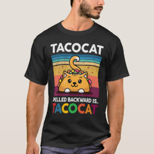 可愛いタコキッズガールズタコキャットバックスペルTa Tシャツ