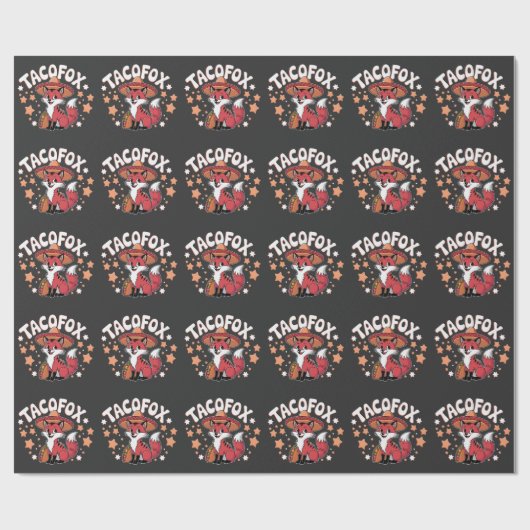 可愛いタコキツネ漫画デザインタコ愛好家 ラッピングペーパー (フラット)