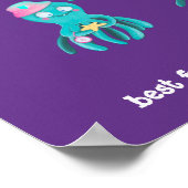 可愛いタコ友情ギフト – BFFスティック顔 ポスター (角)