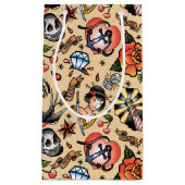 可愛いタトゥー好きのタイルパーティー スモールペーパーバッグ (正面)