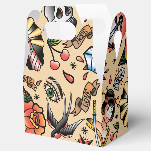 可愛いタトゥー好きのタイルパーティー フェイバーボックス (オープン)