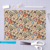 可愛いタトゥー好きのタイルパーティー 薄葉紙 (クラフト)