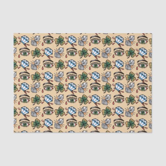 可愛いタトゥー好きのタイルパーティー 薄葉紙 (正面)