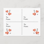 可愛いタビーキャット&ラボラドッグヴァレンティーンフラットカード シーズンポストカード (裏面)