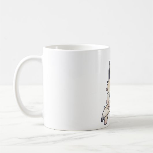 可愛いタマンデュア コーヒーマグカップ (左)