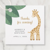 可愛いタンと茶色のキリン感謝していキミ フェイバータグ (正面)