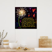 可愛いタンポポが私に願う引用文 ポスター (キッチン)