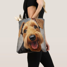 可愛いタン&ブラウンウェルシュテリア犬 トートバッグ