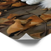 可愛いターキッシュアンゴラ猫アートプリントポスター ポスター (角)