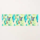 可愛いターコイズダックパターン ヨガマット (裏面(横))