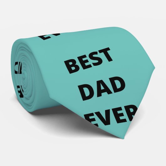 可愛いターコイズブルー最高のパパーエバーファーズデイ ネクタイ (ロール)
