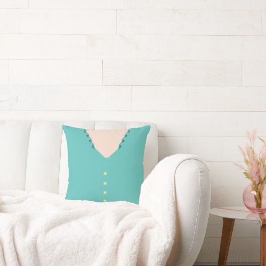 可愛いターコイズ🎀ボールガウン クッション (ソファ)