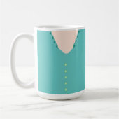 可愛いターコイズ🎀ボールガウン コーヒーマグカップ (左)