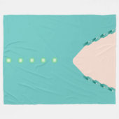 可愛いターコイズ🎀ボールガウン フリースブランケット (正面(横))