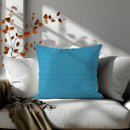 可愛いターコイズミニマルなバタフライアクセントブルー クッション