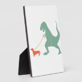 可愛いダシュントおもしろい恐竜ウィナー犬 フォトプラーク (側面)