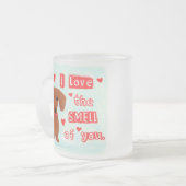 可愛いダシュントが好きな匂い |ウィーおもしろいナー犬 フロストグラスマグカップ (正面左)