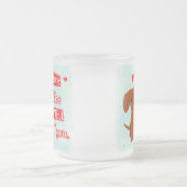 可愛いダシュントが好きな匂い |ウィーおもしろいナー犬 フロストグラスマグカップ (中央)