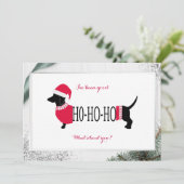 可愛いダシュントのクリスマスドッグ私は良いカード (スタンド正面)