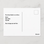 可愛いダシュントの住所変更 ポストカード (裏面)