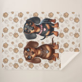 可愛いダシュントの友達 シェルパブランケット (正面(横))