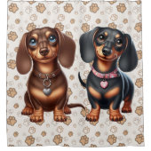 可愛いダシュントの友達 シャワーカーテン (正面)