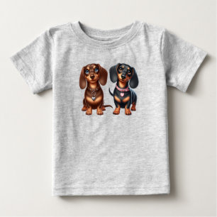 可愛いダシュントの友達 ベビーTシャツ