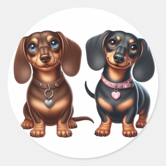 可愛いダシュントの友達 ラウンドシール (正面)