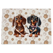 可愛いダシュントの友達 ラージペーパーバッグ (正面)