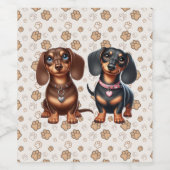 可愛いダシュントの友達 ワインラベル (シングルラベル)