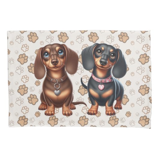 可愛いダシュントの友達 枕カバー (正面)