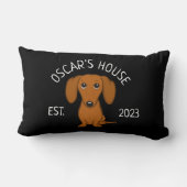 可愛いダシュントの漫画パーソナライズされたDag ランバークッション (裏面)