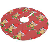 可愛いダシュントメリークリスマス ブラッシュドポリエステルツリースカート (アングル)