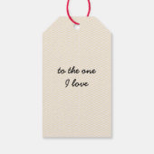 可愛いダシュント子犬とハートと文字 ギフトタグ (裏面)