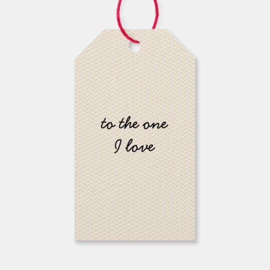 可愛いダシュント子犬とハートと文字 ギフトタグ (裏面)